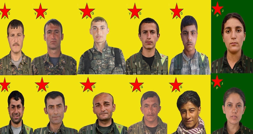 Yaşamını yitiren 12 YPG'linin kimliği açıklandı