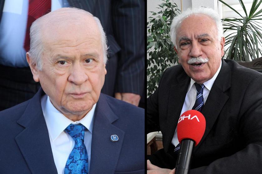 Devlet Bahçeli (solda), Doğu Perinçek (sağda)