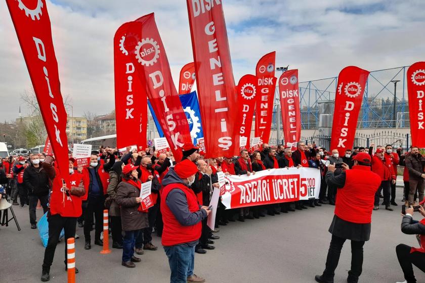 DİSK'in asgari ücret eylemi