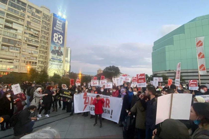 Şişli'de düzenlenen 'Geçinemiyoruz' eylemi