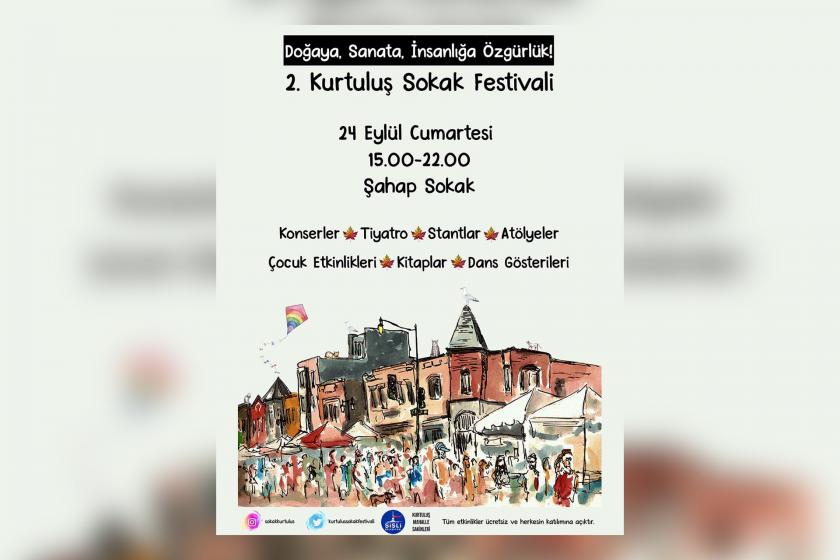 2'nci Kurtuluş Sokak Festivali'nin duyuru görseli.