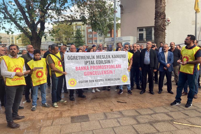 Öğretmenler Bursa Kestel’den seslendi: Banka promosyonları güncellensin, ÖMK iptal edilsin!