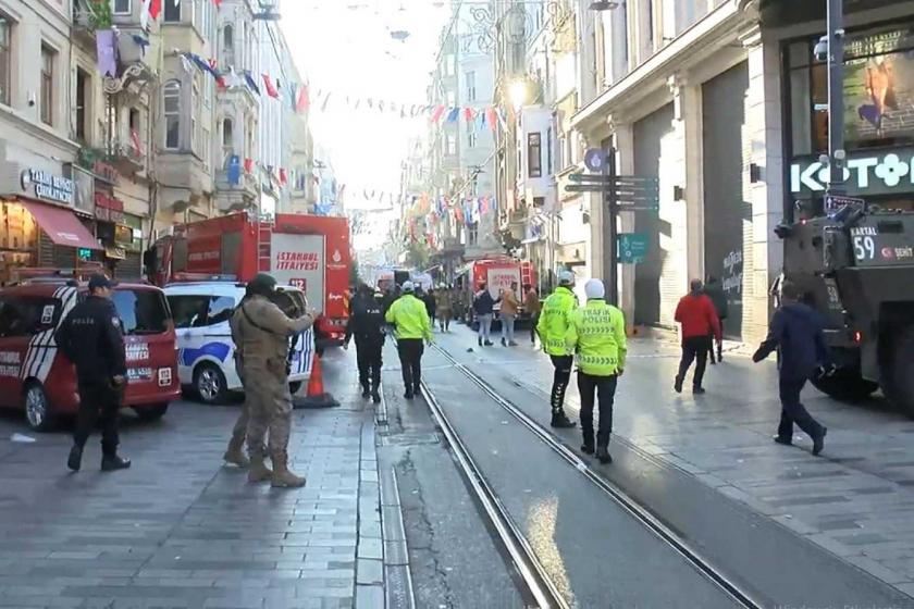 Patlama sonrası İstiklal Caddesi