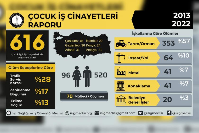 Çocuk iş cinayetleri raporu