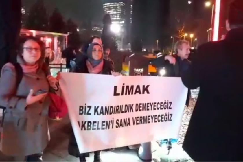 Limak'ı protesto eden kitle