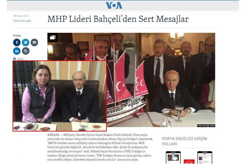 Gazeteci Yıldız Yazıcıoğlu ve Devlet Bahçeli