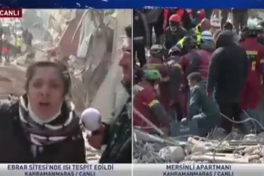 Maraş'ta bir depremzede Habertürk yayınında tepki gösterdi: Neden çalışma olmayan yeri çekmiyorsunuz?
