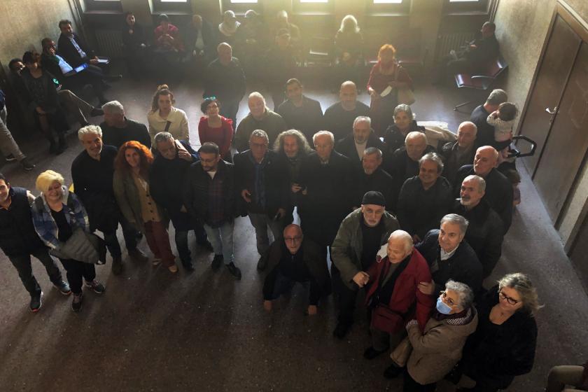 Ahmet Telli ve arkadaşlar adliye salonunda