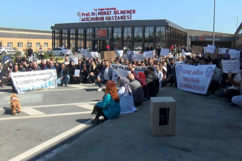 Prof.Dr. Murat Dilmener Hastanesi önünde eylem: Mağduriyeti mağduriyetle çözmeyin