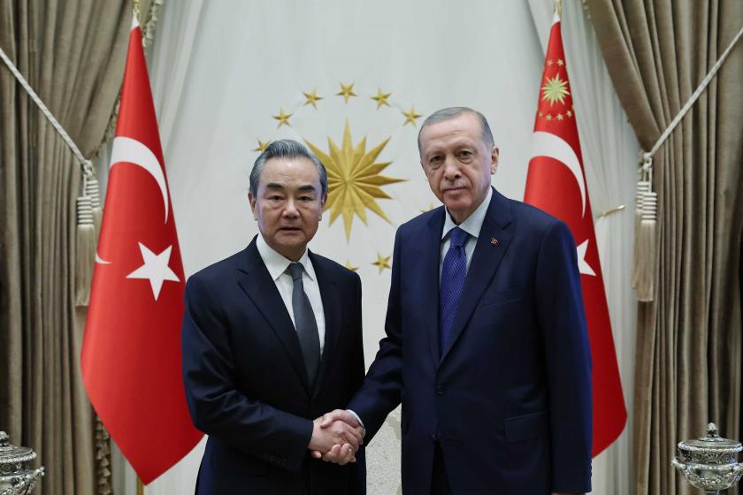 Çin Dışişleri Bakanı Wang Yi ve Cumhurbaşkanı Recep Tayyip Erdoğan