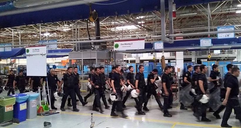 Arçelik LG'de direniş kırıcılara polis koruması