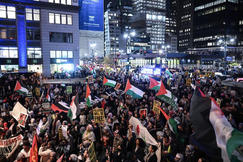 New York ve Washington'da binlerce kişi, İsrail'in Gazze'ye saldırılarını protesto etti