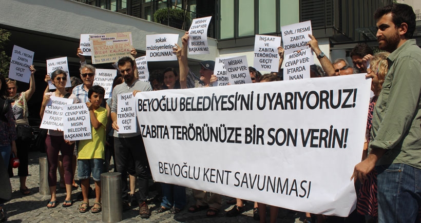 Beyoğlu Kent Savunması zabıta terörünü protesto etti