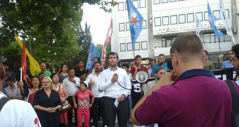 Tekirdağ'da katliam protesto edildi