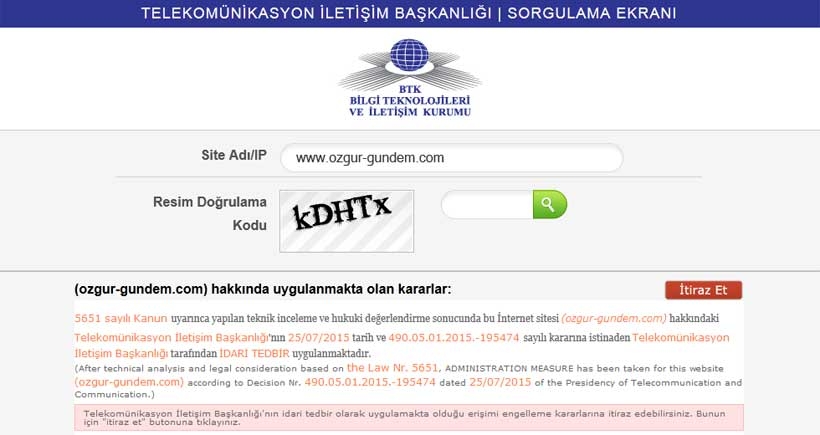 Erişime engellenen sitelerin alternatif adresleri