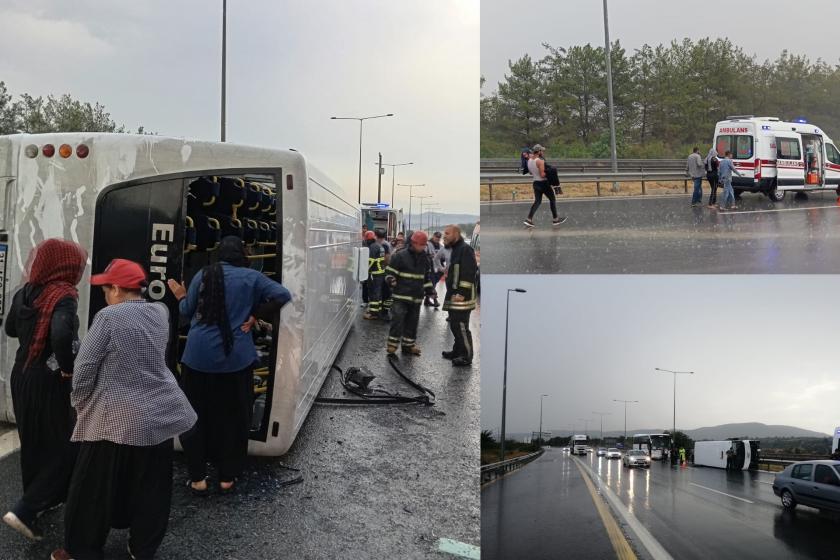 Adana'da tarım işçilerini taşıyan midibüs devrildi: 12 kişi yaralandı