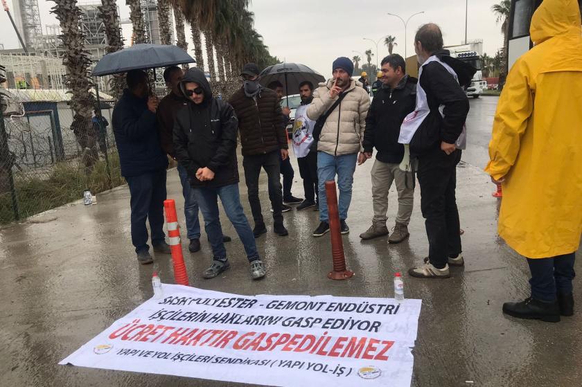 Gözaltına alınan işçiler serbest bırakıldı: SASA’ya ait PTA tesisinde ücretlerini alamayan işçiler eylemde