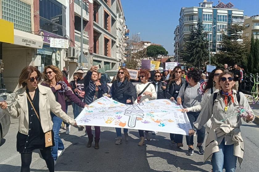 Aydın merkez ve Söke'de kadınlar 8 Mart'ta alandaydı