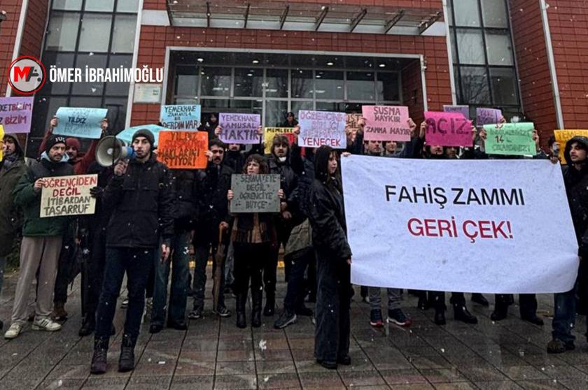 Yıldız Teknik Üniversitesinde yemek zammını protesto eden öğrencilere soruşturma