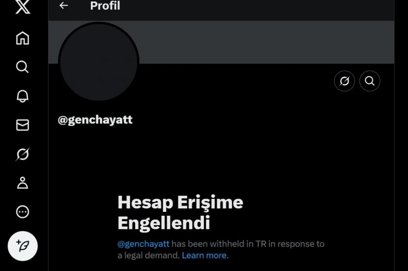 Gazetemizin Genç Hayat ekinin Twitter hesabına engelleme