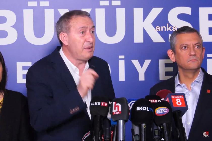 Özgür Özel ve Tuncer Bakırhan Saraçhane'de açıklama yaptı