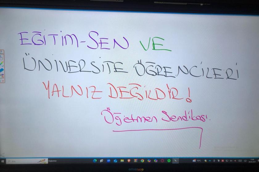 Özel sektör öğretmenlerinden Eğitim Sen’e destek