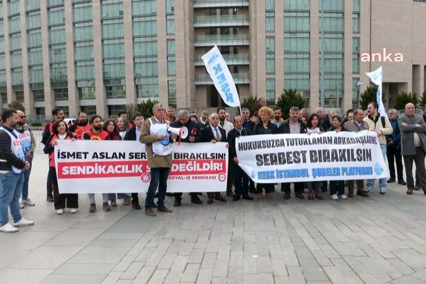 DİSK ve KESK'ten adliye önünde açıklama: Baskılar bizi susturamaz