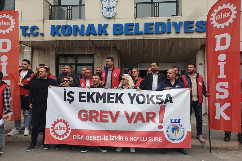 Konak Belediyesine grev kararı asıldı