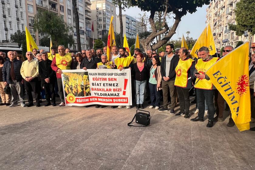 Eğitim Sen Mersin Şubesi: Eğitim Sen’i hedef gösterenler suç işlemektedir