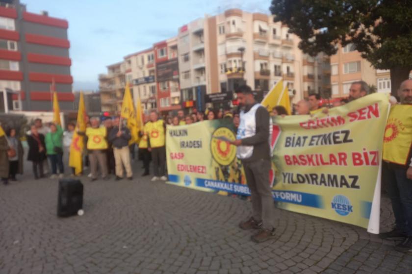 Eğitim Sen Çanakkale Şubesi: Cezalar sendikal hak ve özgürlüklerin askıya alındığının somut göstergesidir