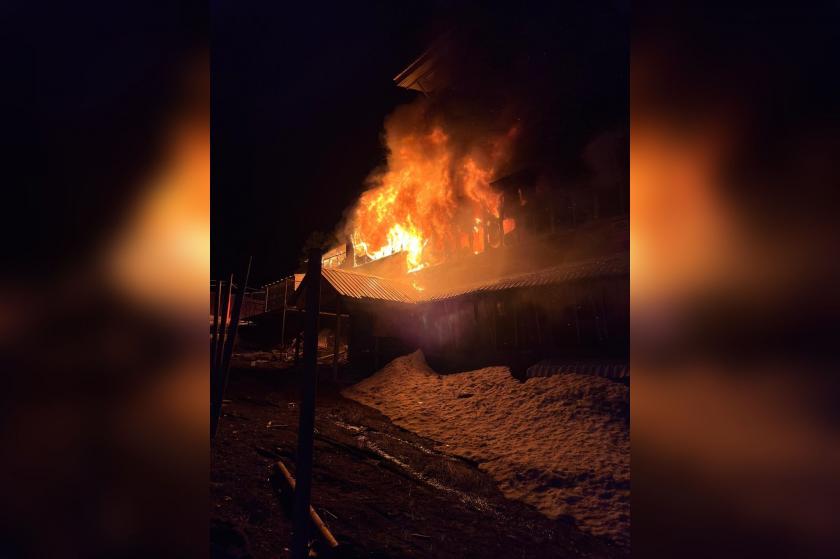 Uludağ'da Kervansaray otelde yangın çıktı