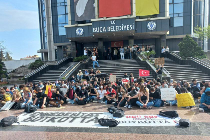 Buca Belediyesi İmar AŞ'ye bağlı işçiler iş bıraktı