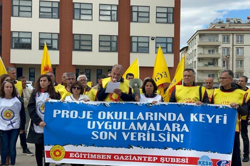 Eğitim-Sen Gaziantep Şubesi proje okulu atamalarına tepki gösterdi