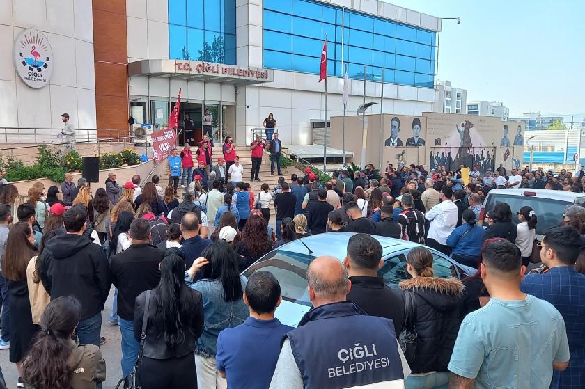 Grevdeki Çiğli Belediyesi işçileri: Haklarımızı alana kadar grevimize devam edeceğiz