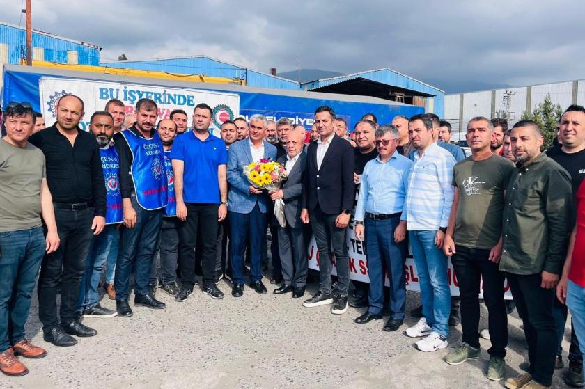 Yolbulan grevi 321 gündür sürüyor: Hak-İş işçileri ziyaret etti
