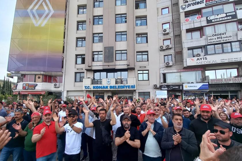 Konak Belediyesi işçilerinin grevi 1’inci gününde