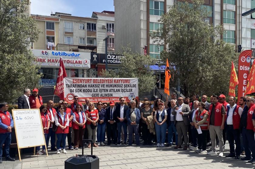 Esenyurt’ta kayyımının işten attığı işçiler eylemlerini sürdürüyor