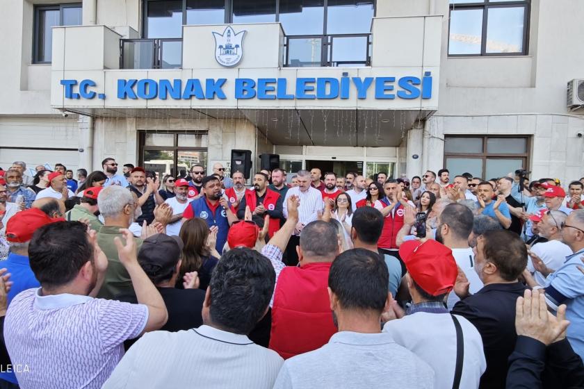Genel-İş şubeleri, grevdeki Konak Belediyesi işçilerini ziyaret etti