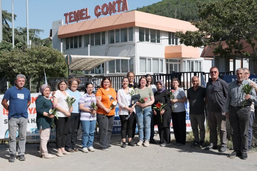 EMEP Milletvekili Karaca ve Temel Conta işçileri grevin 150. gününü birlikte kutladı