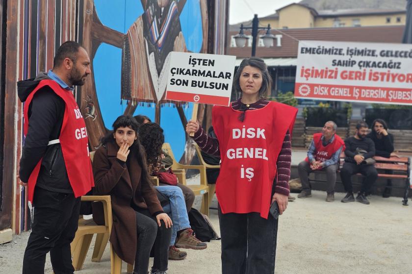 Dersim’de kayyımın işten attığı işçilerin eylemine destek sürüyor