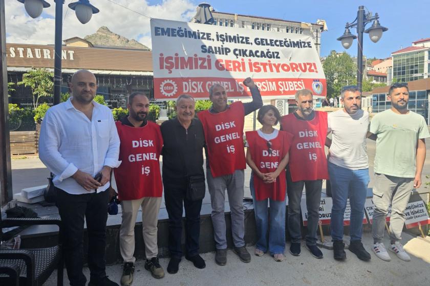 Dersim’de direnen işçileri Şair Şükrü Erbaş ziyaret etti