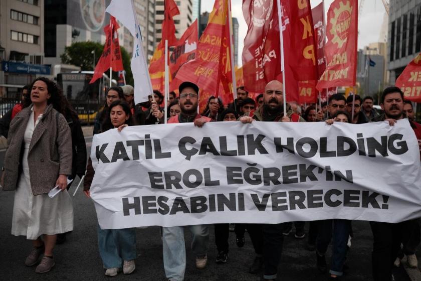İşçi Erol Eğrek’in öldürülmesi protesto ediliyor: “Şirketlerin işçi sınıfına karşı işlediği bütün suçların hesabı sorulacak”