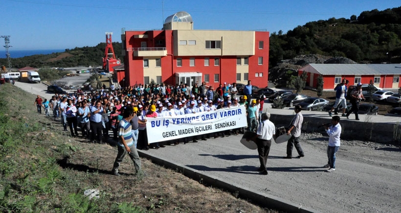 Amasra’da 500 madenci greve çıktı