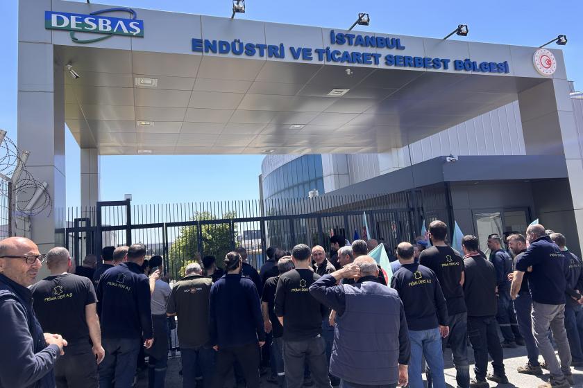 TEKSİF üyesi işçiler sendika düşmanı patrona karşı eylem yaptı
