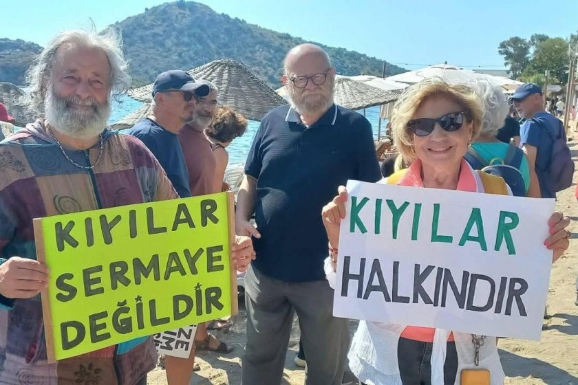 Gümüşlükte kıyı işgaline karşı eylem: Çayıraltı halk plajı halka iade edilsin