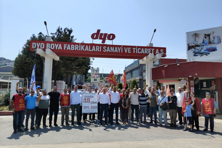 Emek Partisinden grevdeki DYO işçilerine bayram ziyareti