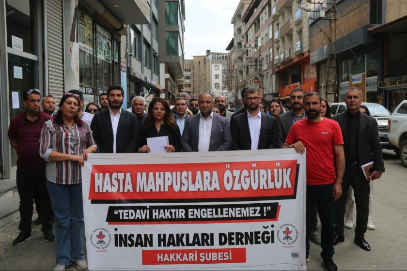 Hakkari’de İHD’den hasta mahpus eylemi: Felem Aker başta olmak üzere tüm hasta mahpuslar serbest bırakılsın