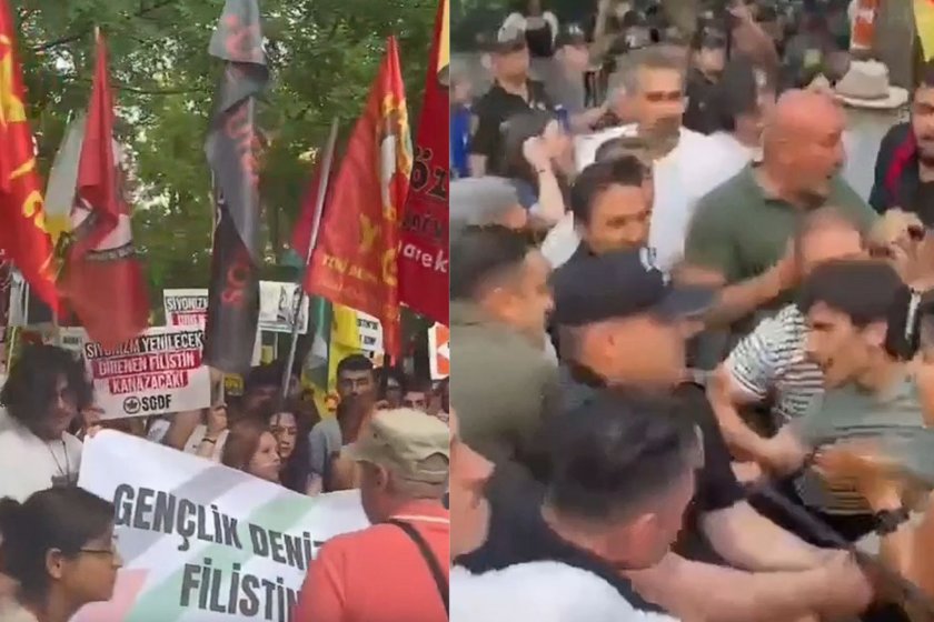 Ankara’da Filistin protestosuna polis müdahalesi: Gözaltılar var