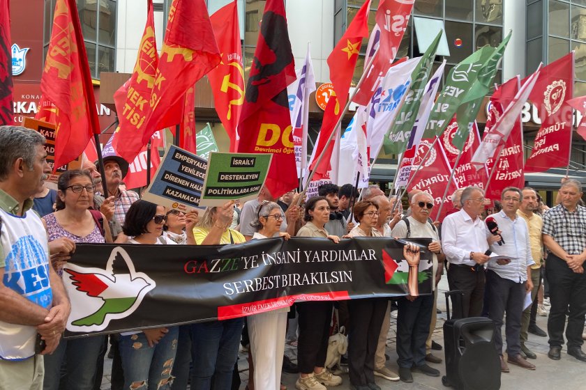 İzmir Emek ve Demokrasi Güçleri: “Gazze’ye insani yardımlar serbest bırakılsın”