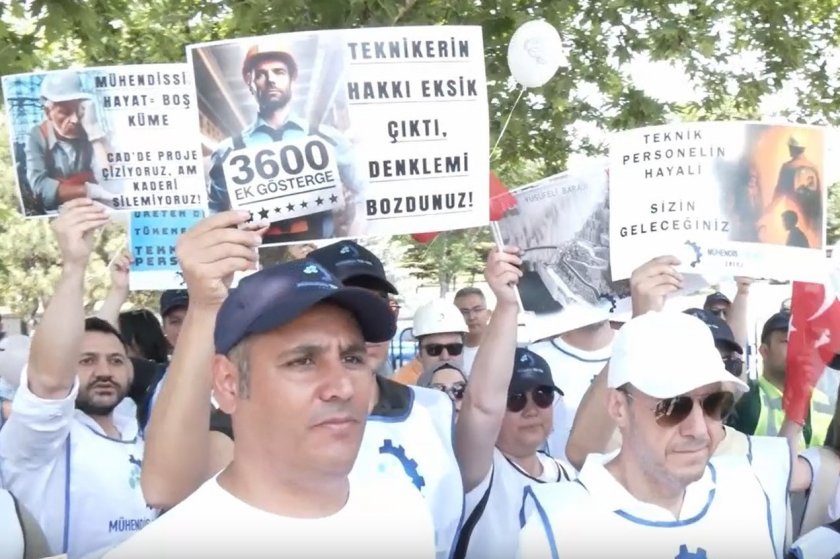 Mühendisler yoksulluğa karşı eylemde: "Biz ürettik, siz övündünüz"
